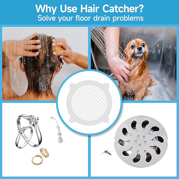 AquaGuard Shower Drain Hair Catcher